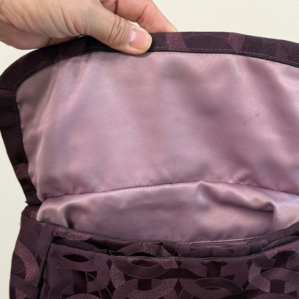 Coach Plum Jacquard Hobo Bag with Gold Hardware - Picture 10 of 16